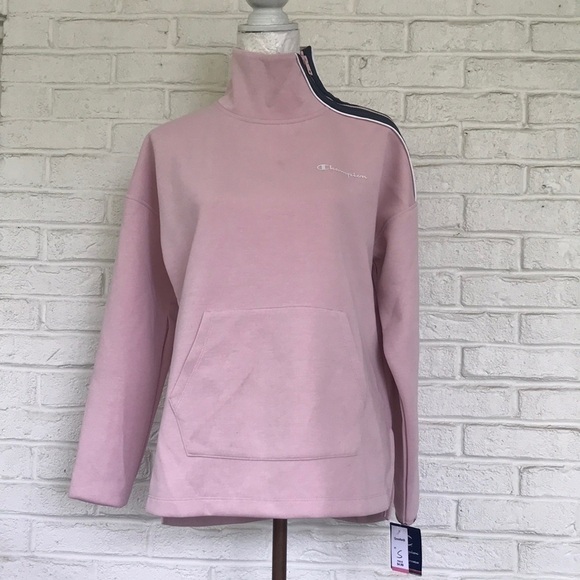 NWT Champion Sport Blush Pink Mock Neck Pullover - Picture 1 of 12